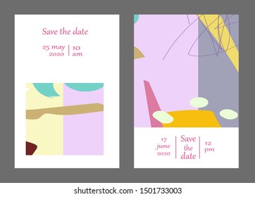 Set of creative universal cards. Designs for prints, banner, poster,card, cover, invitation, placard, brochure, flyer, wedding, birthday, party invitations.