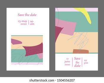 Set of creative universal cards. Designs for prints, banner, poster,card, cover, invitation, placard, brochure, flyer, wedding, birthday, party invitations.
