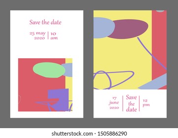 Set of creative universal cards. Designs for prints, banner, poster,card, cover, invitation, placard, brochure, flyer, wedding, birthday, party invitations.
