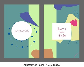 Set of creative universal cards. Designs for prints, banner, poster, placard, brochure, flyer, wedding, birthday, party invitations.