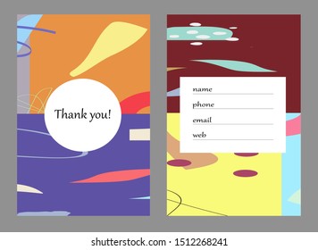 Set of creative universal cards. Designs for prints, banner, poster,card, cover, invitation, placard, brochure, flyer, wedding, birthday, party invitations.