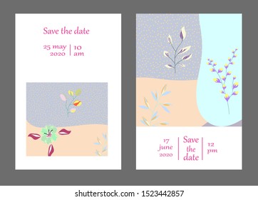 Set of creative universal cards. Designs for prints, banner, poster,card, cover, invitation, placard, brochure, flyer, wedding, birthday, party invitations.