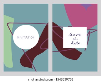Set of creative universal cards. Designs for prints, banner, poster,card, cover, invitation, placard, brochure, flyer, wedding, birthday, party invitations.