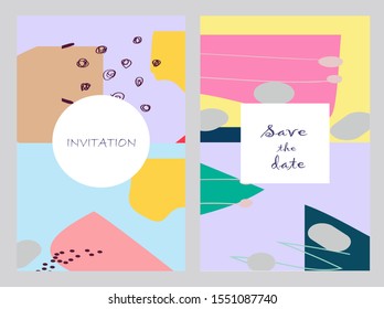 Set of creative universal cards. Designs for prints, banner, poster,invitation, placard, brochure, flyer, wedding, birthday, party.