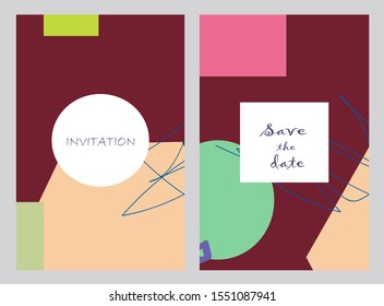 Set of creative universal cards. Designs for prints, banner, poster,invitation, placard, brochure, flyer, wedding, birthday, party.