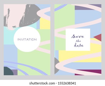 Set of creative universal cards. Designs for prints, banner, poster,invitation, placard, brochure, flyer, wedding, birthday, party.