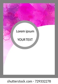 Set of creative universal cards, illustration with liquid ink, vector abstract background, set of creative cards, water color