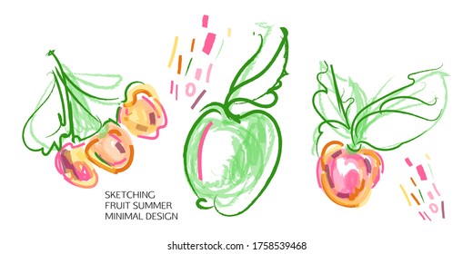 Conjunto de doodles universales creativos sobre un fondo blanco aislado en colores de arte audaz. Elementos de diseño diverso con gráficos vectoriales de texturas de marcadores y tinta