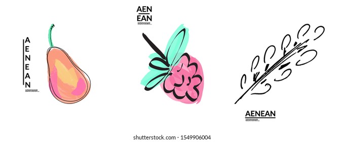 Set of creative universal doodles. Fun design elements with marker and ink textures. Simple hand drawn sketch style. Pencil and marker childish drawing. Kids art. Like child painting, design elements.