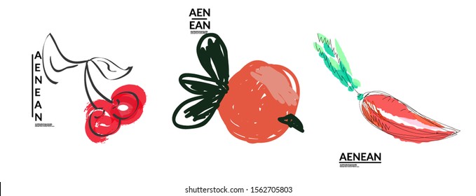 Set of creative universal doodles. Fun design elements with marker and ink textures. Simple hand drawn sketch style. Pencil and marker childish drawing. Kids art. Like child painting, design elements.