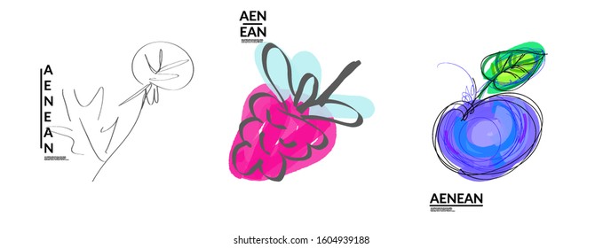 Set of creative universal doodles. Fun design elements with marker and ink textures. Simple hand drawn sketch style. Pencil and marker childish drawing. Kids art. Like child painting, design elements.