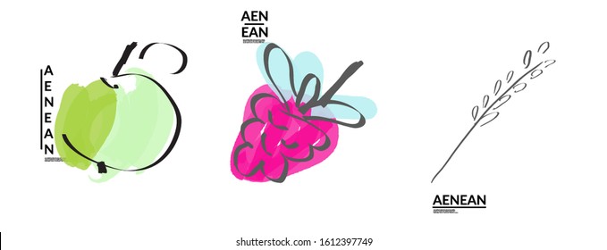 Set of creative universal doodles. Fun design elements with marker and ink textures. Simple hand drawn sketch style. Pencil and marker childish drawing. Kids art. Like child painting, design elements.