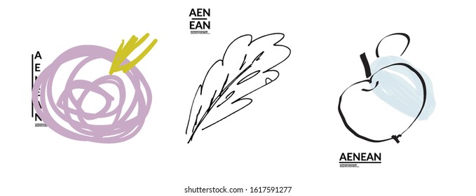 Set of creative universal doodles. Fun design elements with marker and ink textures. Simple hand drawn sketch style. Pencil and marker childish drawing. Kids art. Like child painting, design elements.