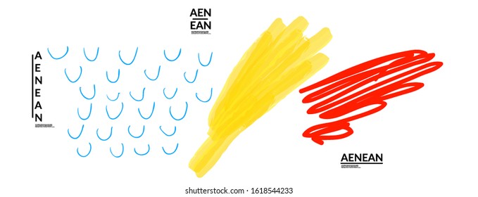 Set of creative universal doodles. Fun design elements with marker and ink textures. Simple hand drawn sketch style. Pencil and marker childish drawing. Kids art. Like child painting, design elements.