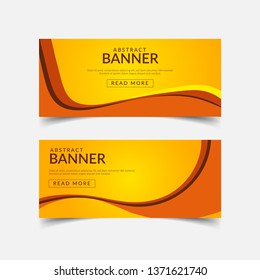 Set of Creative Wave Banner Design Template