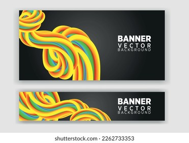 conjunto de banners web creativos de tamaño estándar. Plantilla vertical, horizontal y cuadrada. ilustración vectorial