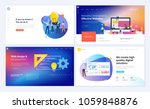 Set of creative website template designs. Vector illustration concepts of web page design for website and mobile website development. Easy to edit and customize.