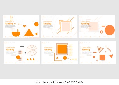 Set of creative website template designs. concepts of web page design and presentation design. Easy to edit and customize.