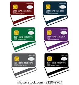 set of credit cards