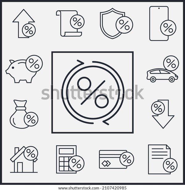 Set of Credit and Loan icon. Credit and Loan\
pack symbol template for graphic and web design collection logo\
vector illustration