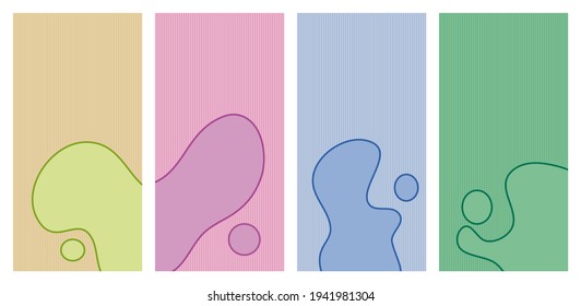 Set of crepe paper with handdrawn object. Cardboard texture. Good for background, wallpaper, color books.