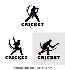 Set of Cricket Sport Logo Template Design