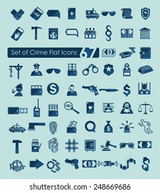 Set of crime icons