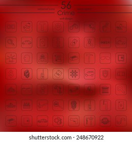 Set of crime icons