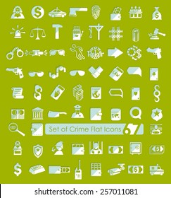 Set of crime icons