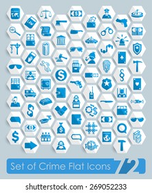 Set of crime icons