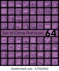 Set of crime icons
