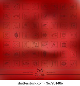Set of crime icons