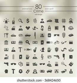 Set of crime icons