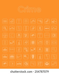 Set of crime simple icons