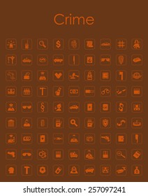 Set of crime simple icons
