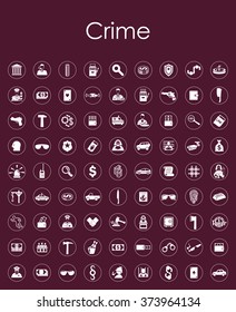 Set of crime simple icons