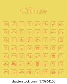 Set of crime simple icons