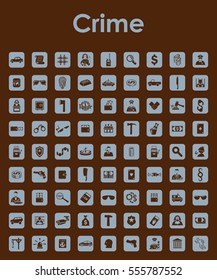Set of crime simple icons