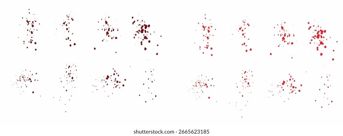 Conjunto de Vector de delito rojo realista diseño de fondo de sangre