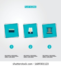 Set of criminal icons flat style symbols with judge, jurors, prison and other icons for your web mobile app logo design.