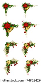 Set of Cristmas corner decorations