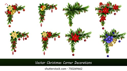 Set of Cristmas corner decorations