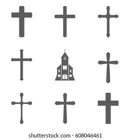 Set of cross icon