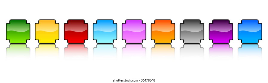 Set of cross icons