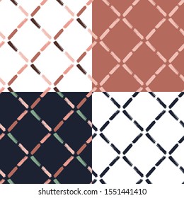Set. Cross. Vector illustration with patterns.