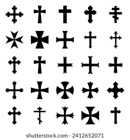 Set cross vector symbol flat style.