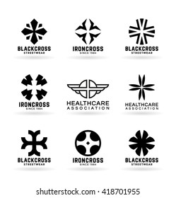 Set of crosses and logo design elements (1)