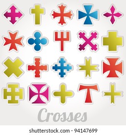Set Crosses vector