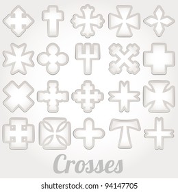 Set Crosses vector