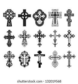 Set of crosses. Vector Eps 10.